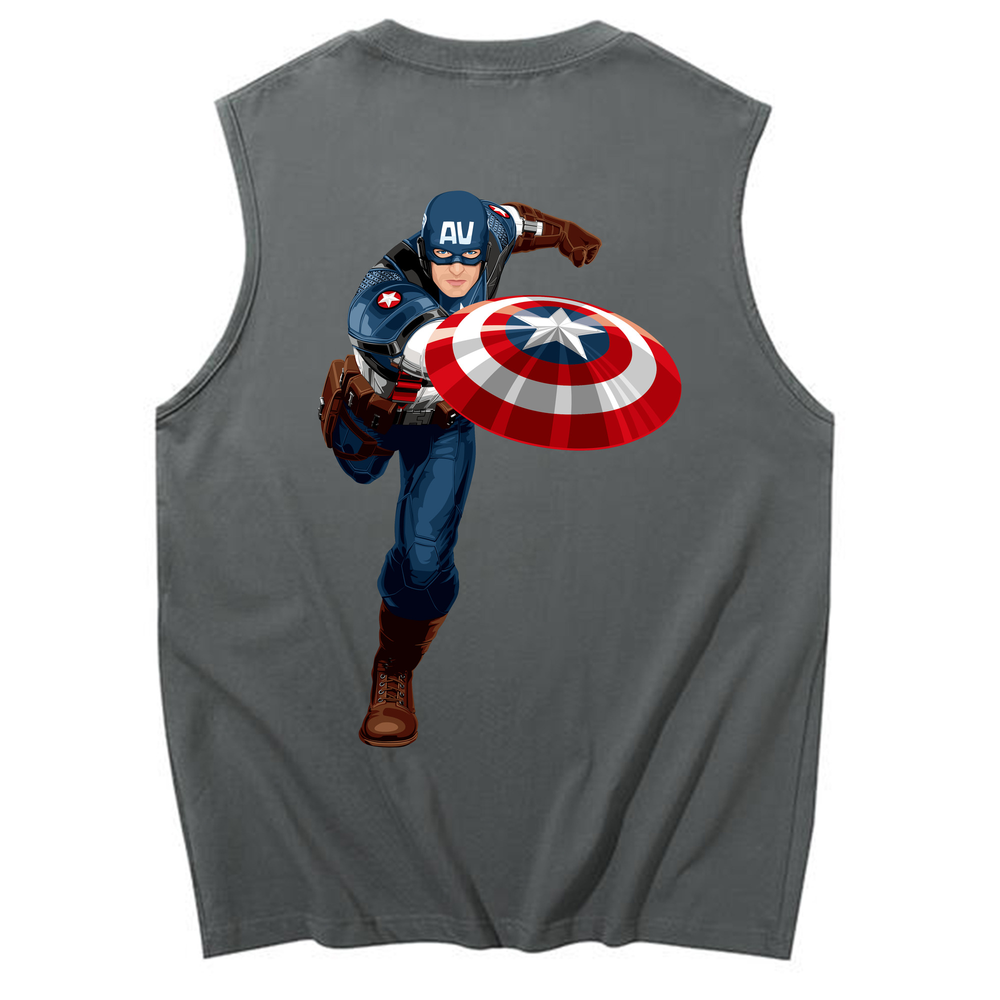 （画像用） アベンジャーズ The Avengers コットン100％タンクトップ（背面プリント）